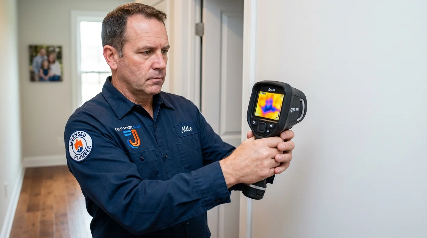 Thermal imaging leak detection by Johns Plumbing LLC in Rocky River